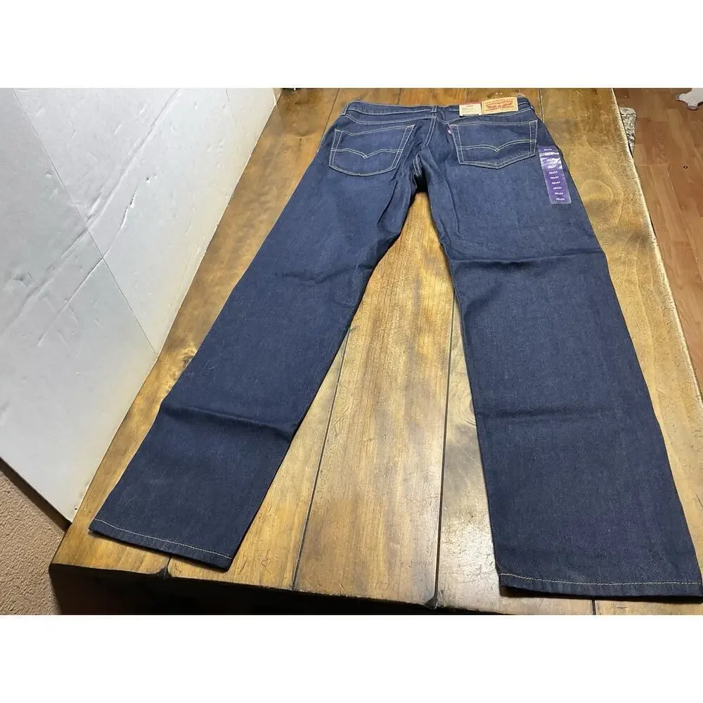 Levi's Men's Classic 505 Regular Fit Jean Straight Leg Dark Blue 36x34 NWT